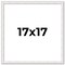 Square Textured White Picture Frame - UV Acrylic, Foam Board Backing, Hanging Hardware